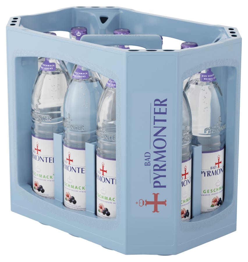 Bad Pyrmonter + Geschmack schwarze Johannisbeer-Hibiskus – Kiste